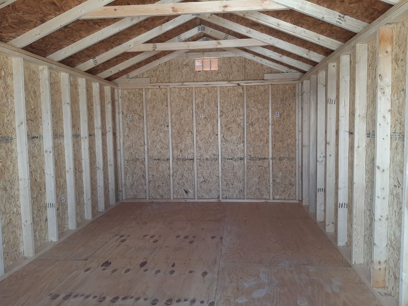 Shed Walls Built With Premium 2x4 lumber