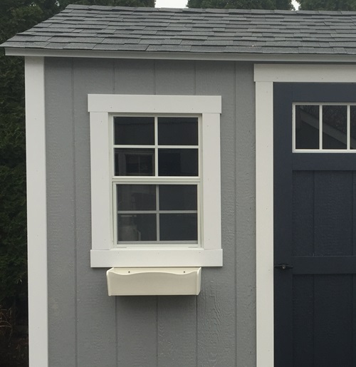 Dress Up Your Garden Shed with Window Flower Boxes