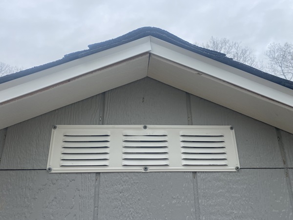 All Sheds Include Two Gable Vents