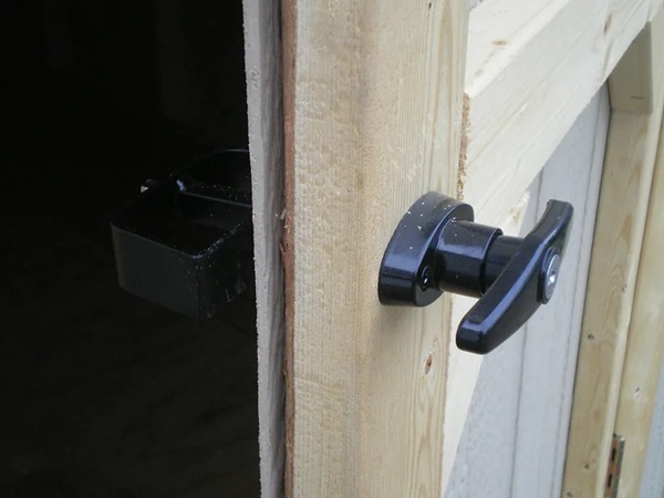 All Sheds Include a Locking T-Handle