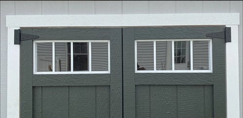 Popular Garden Shed Options are Transom Door Windows